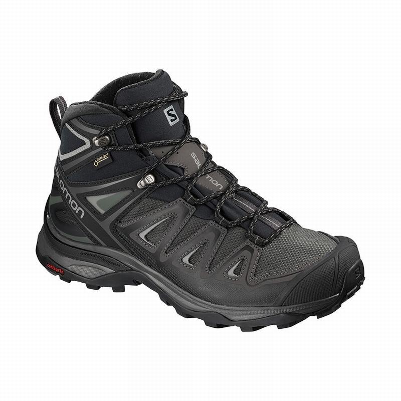 Salomon Singapore Womens Hiking Boots - X ULTRA 3 MID GORE-TEX Black | 24508-ASNY